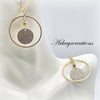 Elegant Gold Charm Hoop Earrings