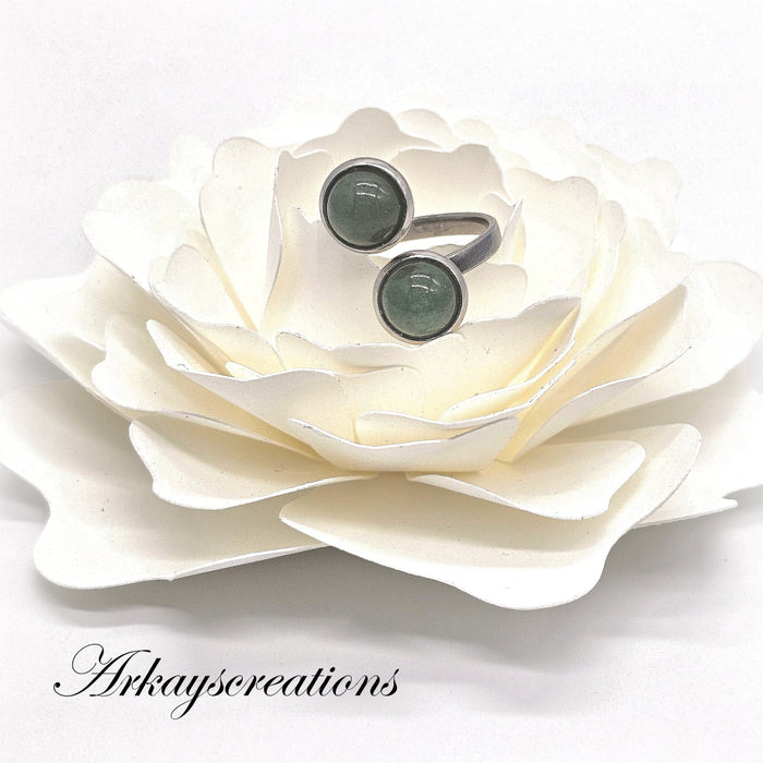 Green Aventurine Adjustable Ring
