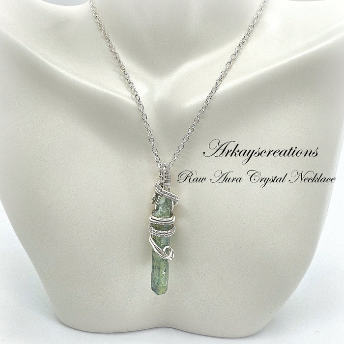 Raw Crystal Pendant for Calming and Balance, Thoughtful Gift Idea: Healing Aura Necklace - Arkayscreations