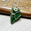 SS Wire Wrapped Moss Agate Necklace ~ Arkayscreations