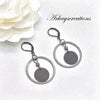 Stylish Black Geometric Dangle Hoops