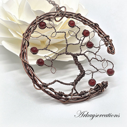 Wire Wrapped Tree of Life Pendant - Nature-Inspired Jewelry