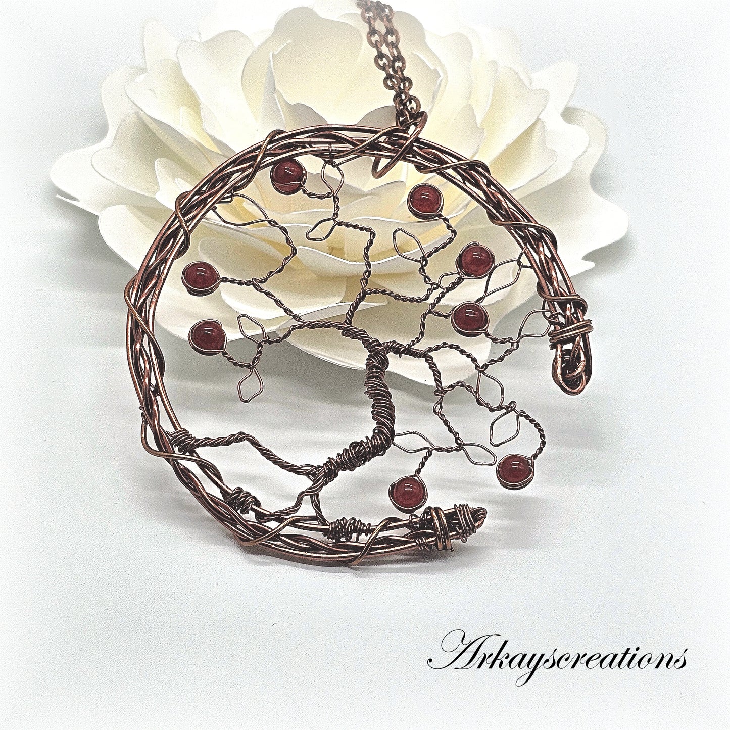 Wire Wrapped Tree of Life Pendant - Nature-Inspired Jewelry