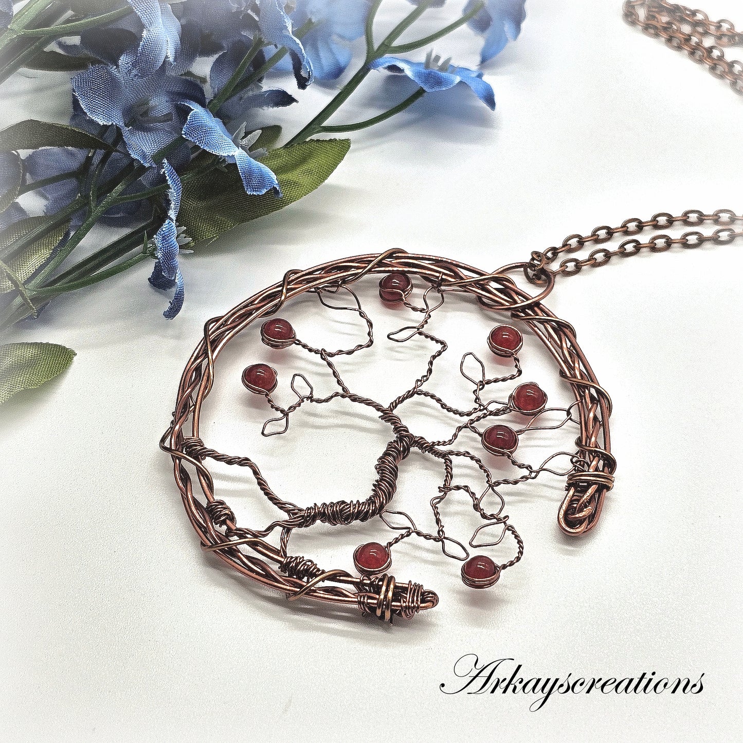 Wire Wrapped Tree of Life Pendant - Nature-Inspired Jewelry