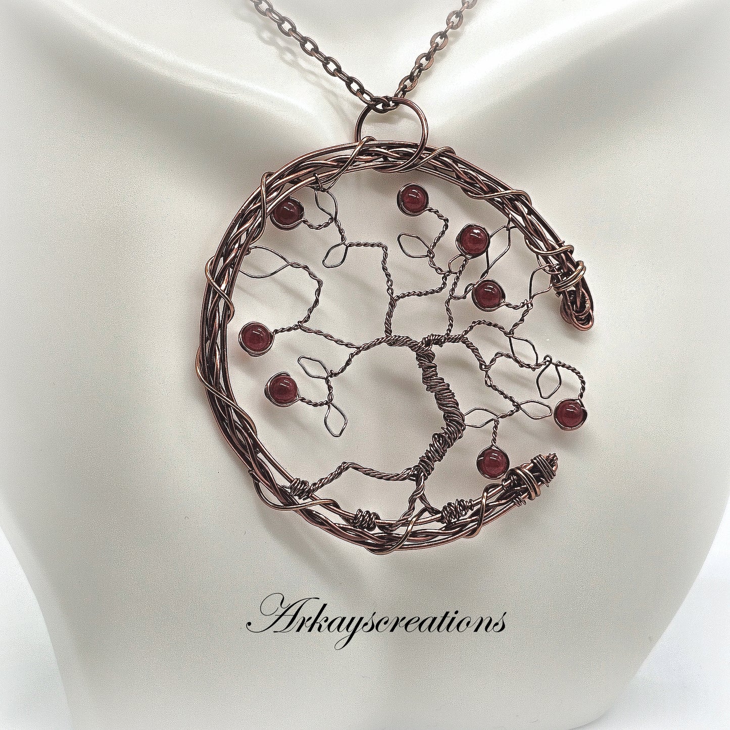 Wire Wrapped Tree of Life Pendant - Nature-Inspired Jewelry