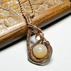 Agate Copper Wire Wrapped Pendant, Agate Necklace - Arkayscreations