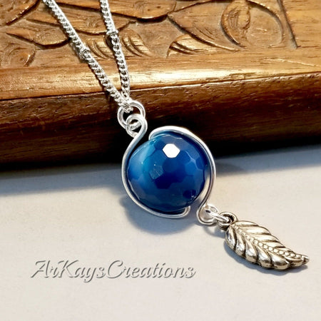 Agate Pendant, Spinner Jewelry, Fidget Spinner Necklace - Arkayscreations