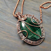 Artisan Copper Wire Wrapped Raw Emerald Necklace ~ Arkayscreations