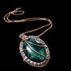 Artisan Copper Wire Wrapped Raw Emerald Necklace ~ Arkayscreations