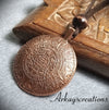 Aztec Calendar Pendant Necklace, Mayan Jewelry - Arkayscreations