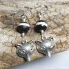 Banded Agate Silver Fox Earrings, Gift Idea - Arkayscreations