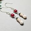 Beaded Holiday Snowman Earrings ~ Arkayscreations
