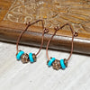 Boho Hoop Earrings, Copper Hammered Earrings, Gift Ideas - Arkayscreations