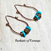 Boho Hoop Earrings, Copper Hammered Earrings, Gift Ideas - Arkayscreations