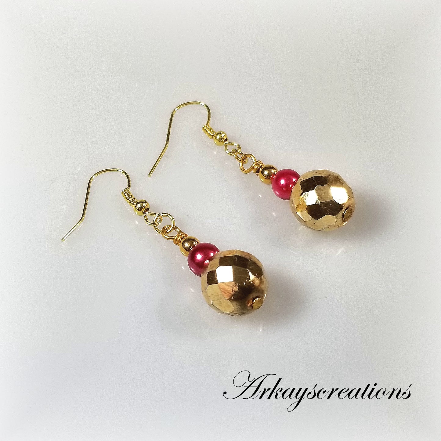 Chunky Gold Earrings, Retro Style Jewelry, Evening Earrings