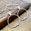 Circle Earrings, Simple Hoop Earrings, Artisan Jewelry - Arkayscreations