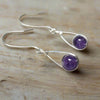 Dark Purple Amethyst Dangle Earrings ~ Arkayscreations