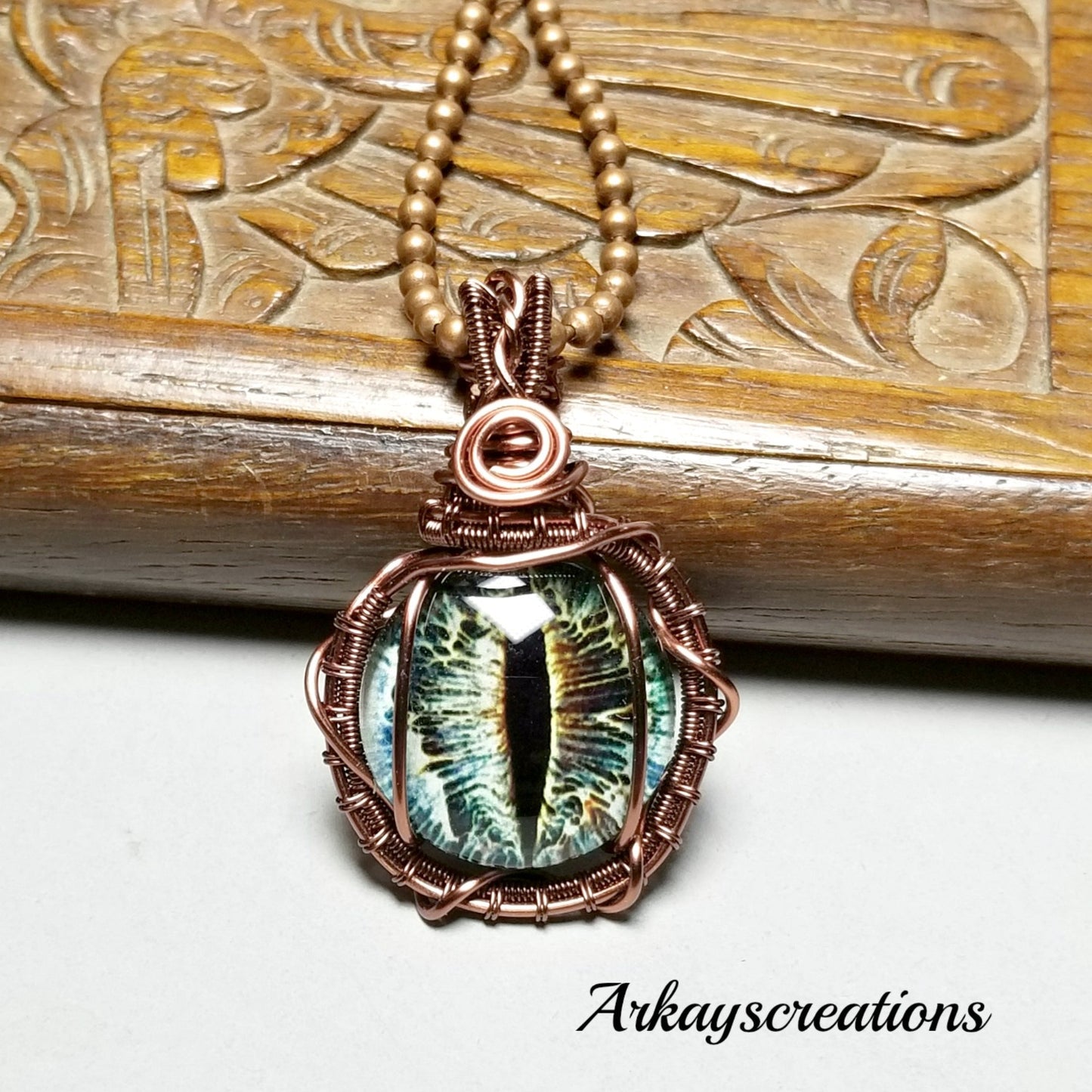 Dragon Necklace, Dragon Eye Pendant, Fantasy Style Jewelry