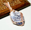 Dragon-Scale Agate Pendant, Wire Wrapped Natural Stone Necklace - Arkayscreations
