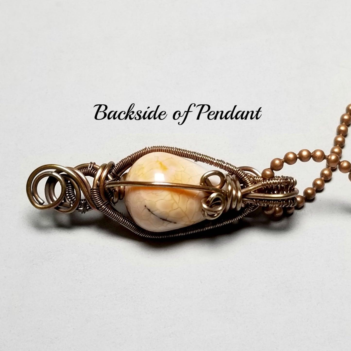 Dragon Vein Agate Necklace, Wire Wrapped Stone Jewelry