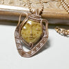 Face Pendant, Tribal Jewelry, Wire Wrap Necklace - Arkayscreations