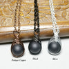 Flat Black Onyx Herringbone Necklace - Arkayscreations