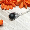 Flat Black Onyx Herringbone Necklace - Arkayscreations