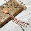 Long Bohemian Necklace, Tassel Necklace Boho, Gemstone Jewelry - Arkayscreations