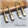 Long Teardrop Earrings, White Bridal Jewelry - Arkayscreations