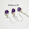 Matching Necklace Earrings Amethyst Jewelry Set - Arkayscreations