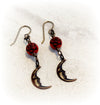 Moon Face Earrings, Crescent Moon Jewelry, Gift Idea for Her - Arkayscreations