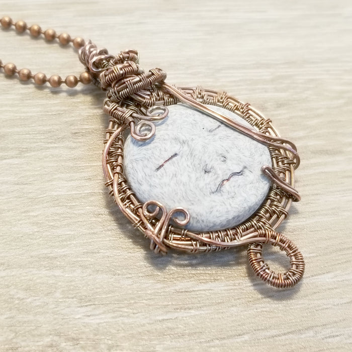 Moon Face Jewelry, Wire Weave Moon Pendant - Arkayscreations