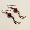 Moon Face Earrings, Crescent Moon Jewelry, Gift Idea for Her - Arkayscreations