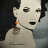 Pumpkin Dangle Earrings, Halloween Jewelry - Arkayscreations