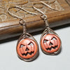 Pumpkin Earrings, Orange Autumn Jewelry - Arkayscreations
