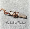 Pyrite Point Necklace, Stone Pendant, Wire Wrapped - Arkayscreations