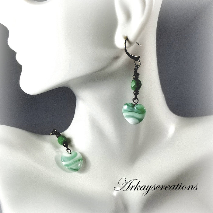 Romantic Sweetheart Heart Earrings ~ Arkayscreations