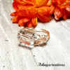 Rose Gold Quartz Ring, Wire Wrapped Jewelry - Arkayscreations