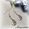 Silver Filigree Earrings, Teardrop Earrings, Dangle Earrings - Arkayscreations
