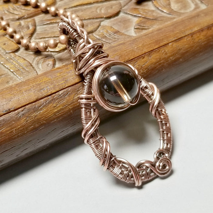 Smokey Quartz Wire Wrapped Jewelry Pendant - Arkayscreations