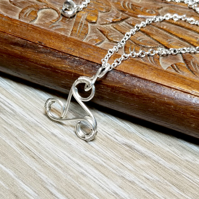 Silver Celtic Viking Pendant, Triskelion Necklace, Celtic Triskelion Jewelry - Arkayscreations