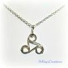 Silver Celtic Viking Pendant, Triskelion Necklace, Celtic Triskelion Jewelry - Arkayscreations