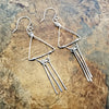 Modern Geometric Triangle Earrings, Boho Jewelry - Arkayscreations