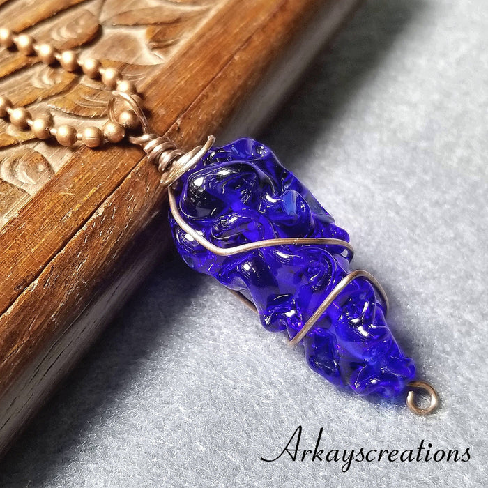 Unique Lampwork Pendant Necklace ~ Arkayscreations