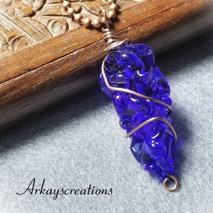 Unique Lampwork Pendant Necklace ~ Arkayscreations
