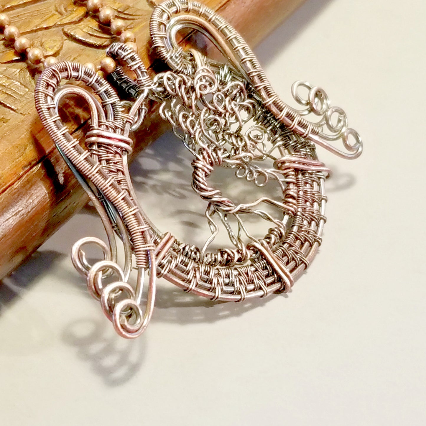 Wire Tree of Life Necklace, Artisan Tree Jewelry
