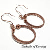 Wire Weave Hoop Earrings,  Copper Jewelry Gift for Her - Arkayscreations