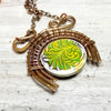 Wire Weave Moon Necklace, Upside Down Moon Pendant - Arkayscreations