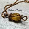 Wire Wrapped Amber Pendant, Amber Jewelry - Arkayscreations
