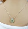 Wire Wrapped Aventurine Necklace Gift for Her, Gemstone Donut Necklace - Arkayscreations
